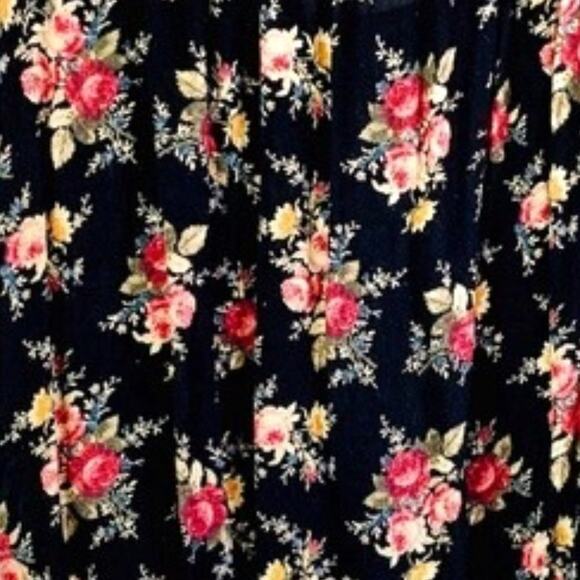 RALPH LAUREN DENIM & SUPPLY Black Red Floral Ruffle Blouse Top – Medium - Picture 8 of 12